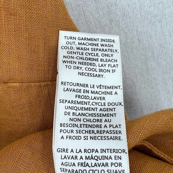 MARY LAWLESS LEE X SPLENDID Linen Top Marigold M Apron Button Front Cross back - Picture 11 of 16